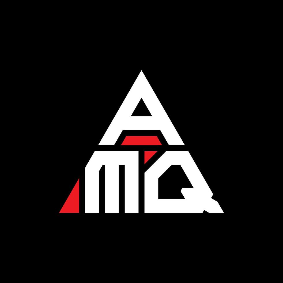 diseño de logotipo de letra triangular amq con forma de triángulo. monograma de diseño del logotipo del triángulo amq. plantilla de logotipo de vector de triángulo amq con color rojo. logotipo triangular amq logotipo simple, elegante y lujoso.