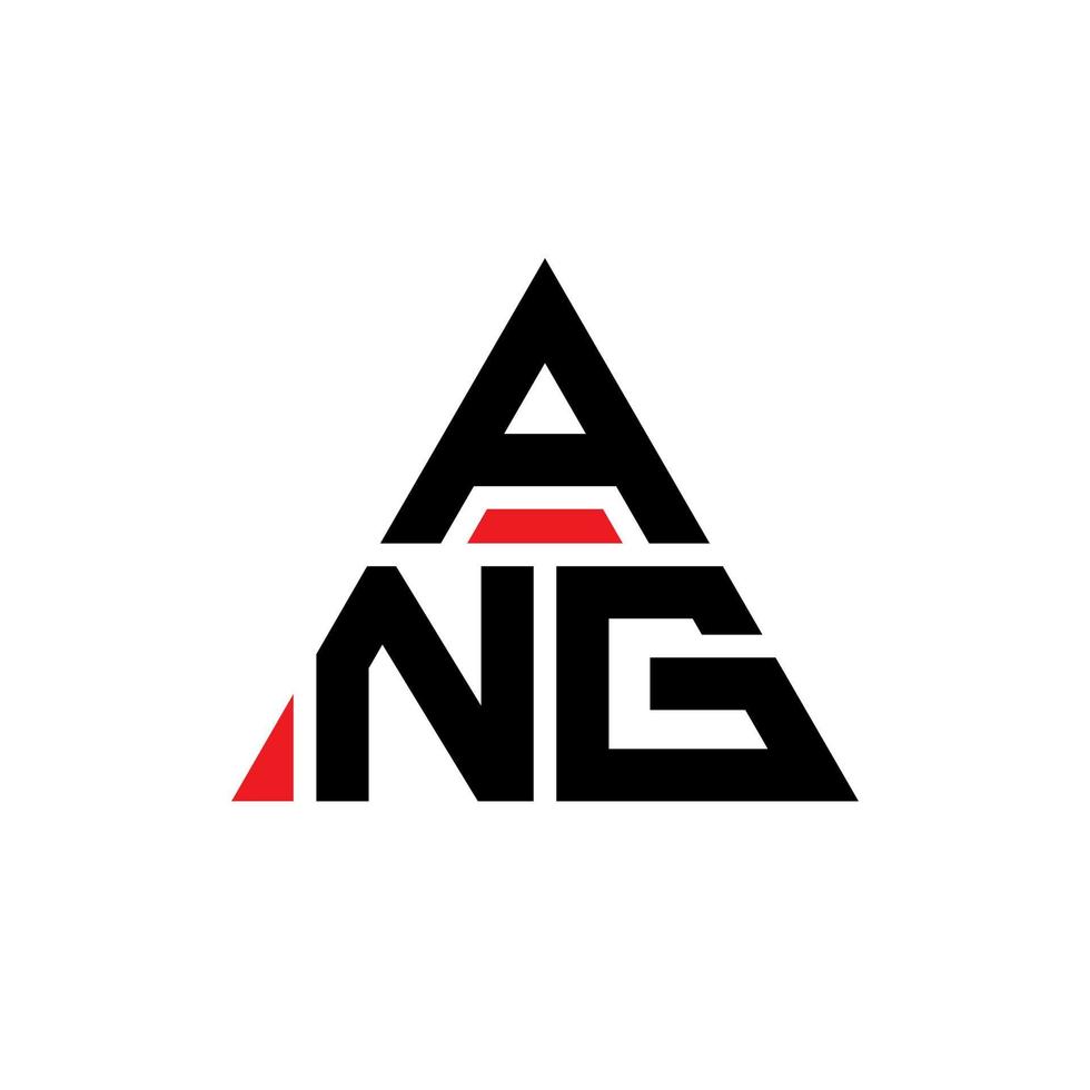 diseño de logotipo de letra triangular ang con forma de triángulo. monograma de diseño de logotipo de triángulo ang. plantilla de logotipo de vector de triángulo angular con color rojo. logo triangular ang logo simple, elegante y lujoso.