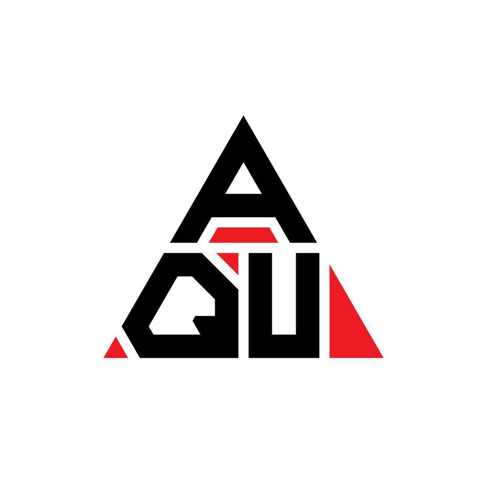 diseño de logotipo de letra de triángulo aqu con forma de triángulo. monograma de diseño de logotipo de triángulo aqu. plantilla de logotipo de vector de triángulo aqu con color rojo. logo triangular aqu logo simple, elegante y lujoso.