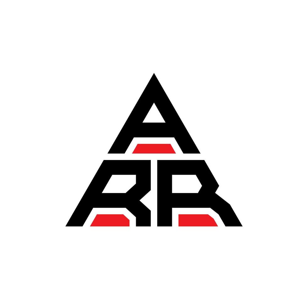 diseño de logotipo de letra de triángulo arr con forma de triángulo. monograma de diseño de logotipo de triángulo arr. plantilla de logotipo de vector de triángulo arr con color rojo. logotipo triangular arr logotipo simple, elegante y lujoso.