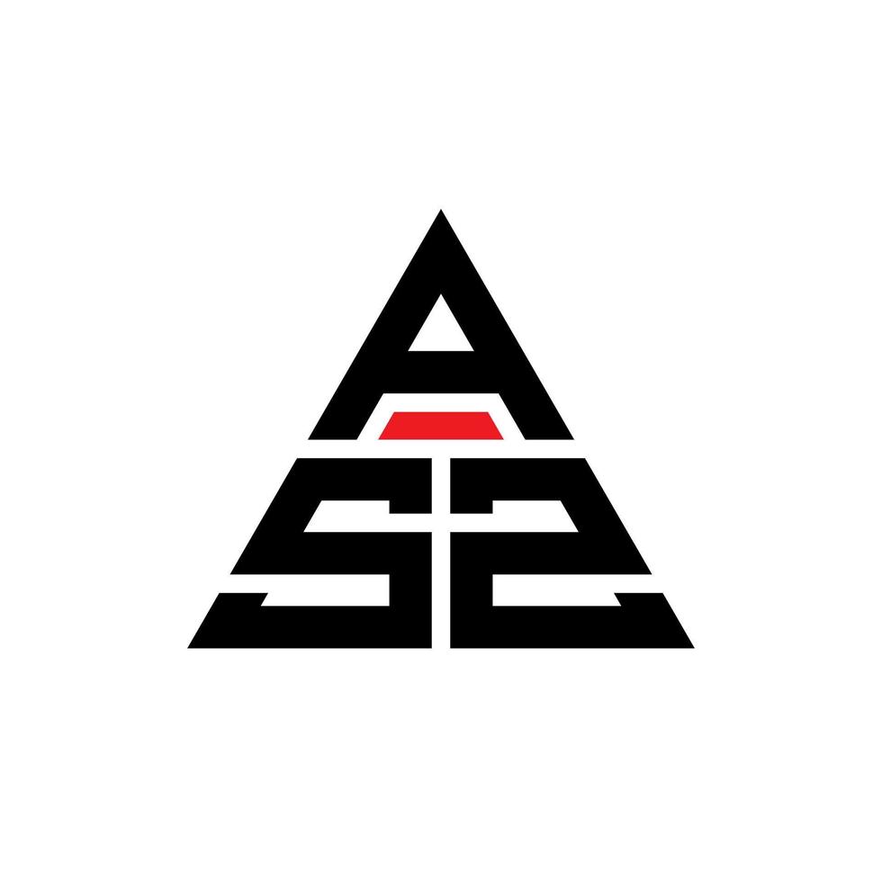 diseño de logotipo de letra de triángulo asz con forma de triángulo. monograma de diseño de logotipo de triángulo asz. plantilla de logotipo de vector de triángulo asz con color rojo. logotipo triangular asz logotipo simple, elegante y lujoso.