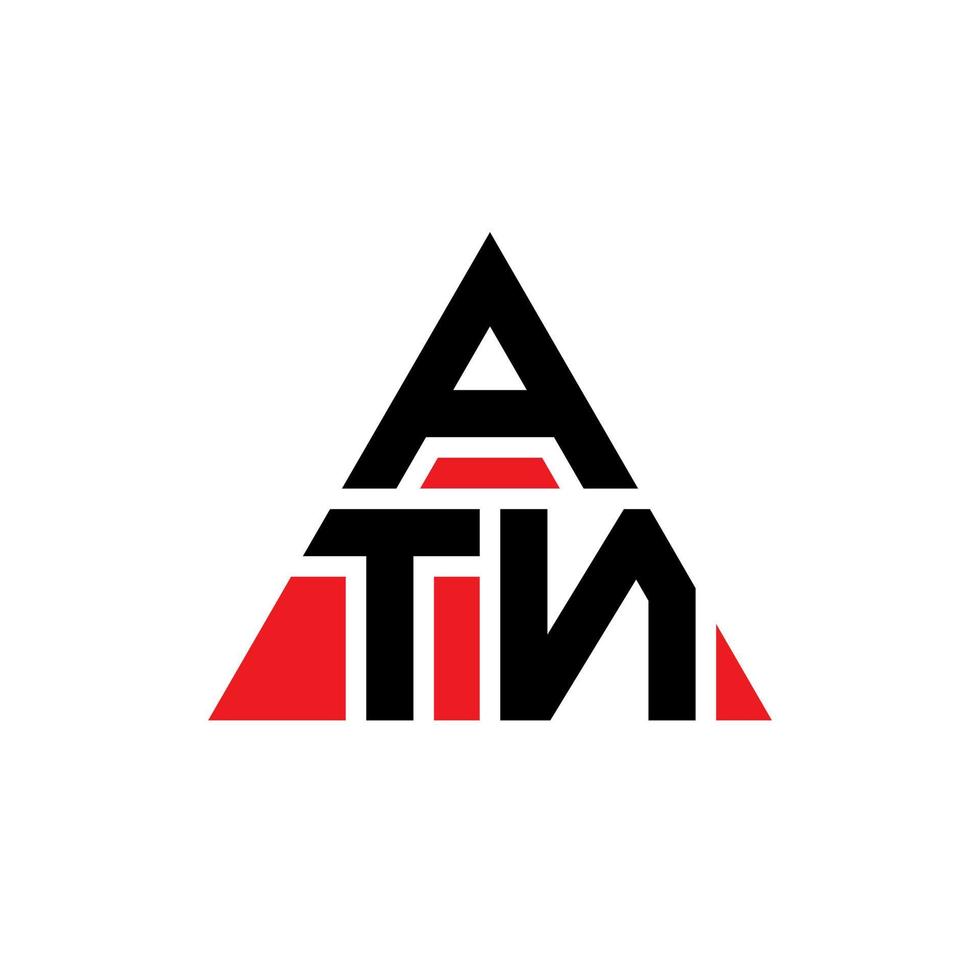 atn diseño de logotipo de letra triangular con forma de triángulo. monograma de diseño de logotipo de triángulo atn. plantilla de logotipo de vector de triángulo atn con color rojo. logotipo triangular atn logotipo simple, elegante y lujoso.