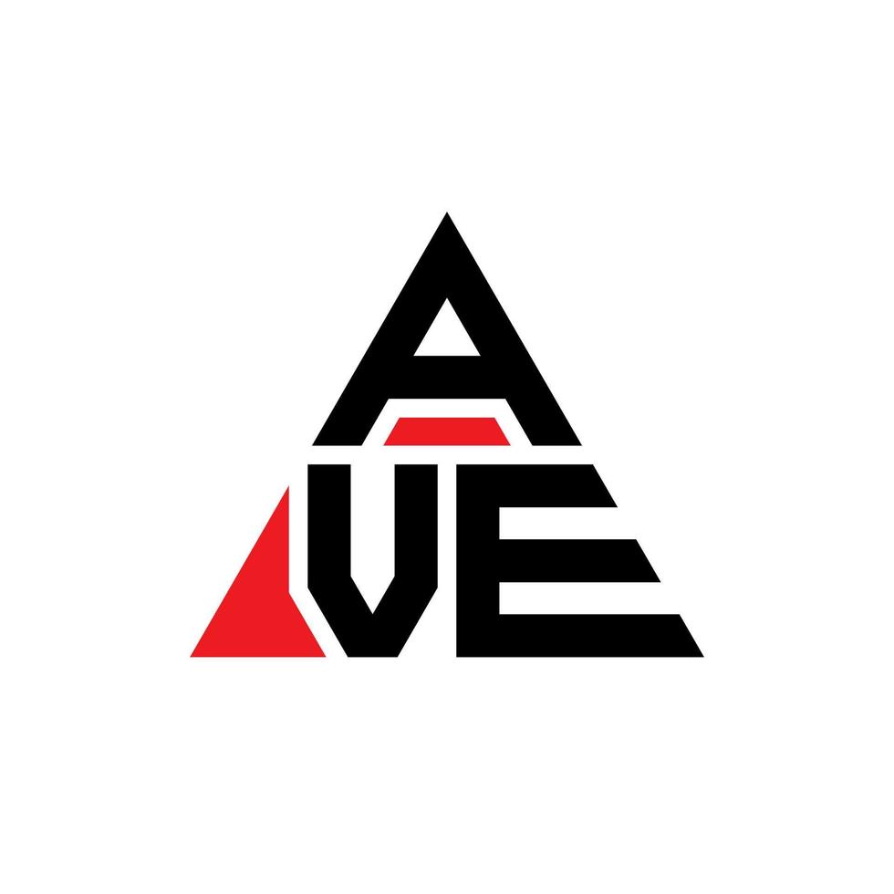 ave diseño de logotipo de letra triangular con forma de triángulo. monograma de diseño del logotipo del triángulo ave. ave plantilla de logotipo de vector de triángulo con color rojo. ave logotipo triangular logotipo simple, elegante y lujoso.