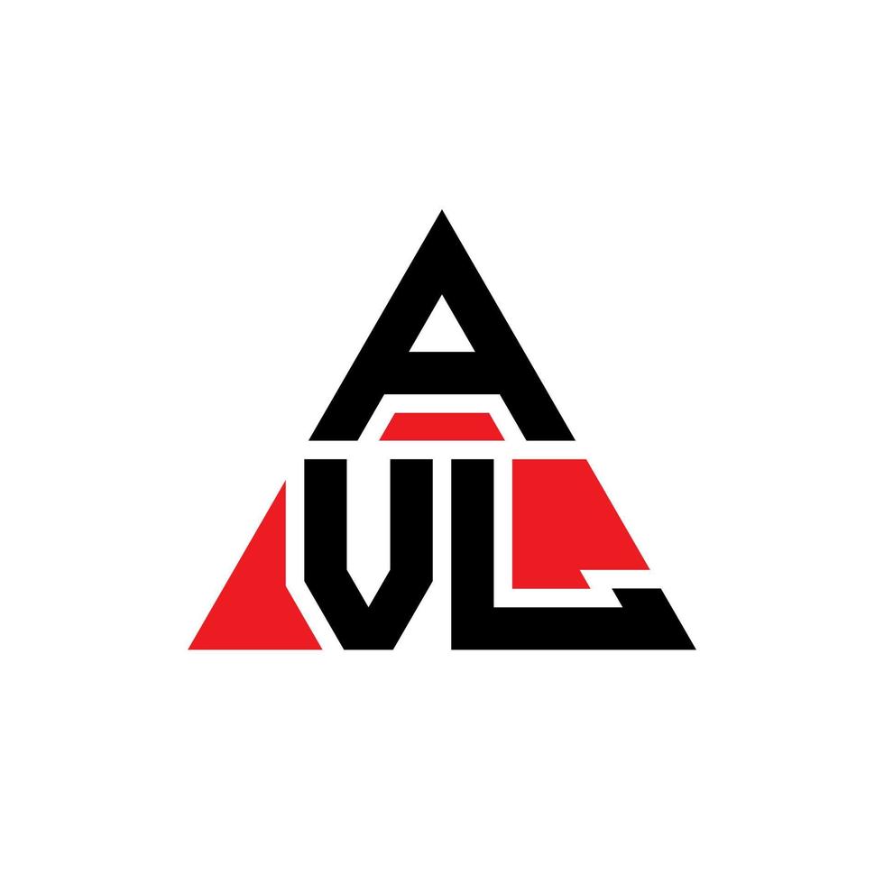 diseño de logotipo de letra de triángulo avl con forma de triángulo. monograma de diseño de logotipo de triángulo avl. plantilla de logotipo de vector de triángulo avl con color rojo. logotipo triangular avl logotipo simple, elegante y lujoso.