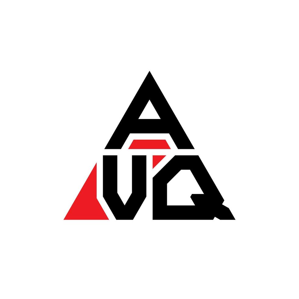 diseño de logotipo de letra de triángulo avq con forma de triángulo. monograma de diseño de logotipo de triángulo avq. plantilla de logotipo de vector de triángulo avq con color rojo. logotipo triangular avq logotipo simple, elegante y lujoso.