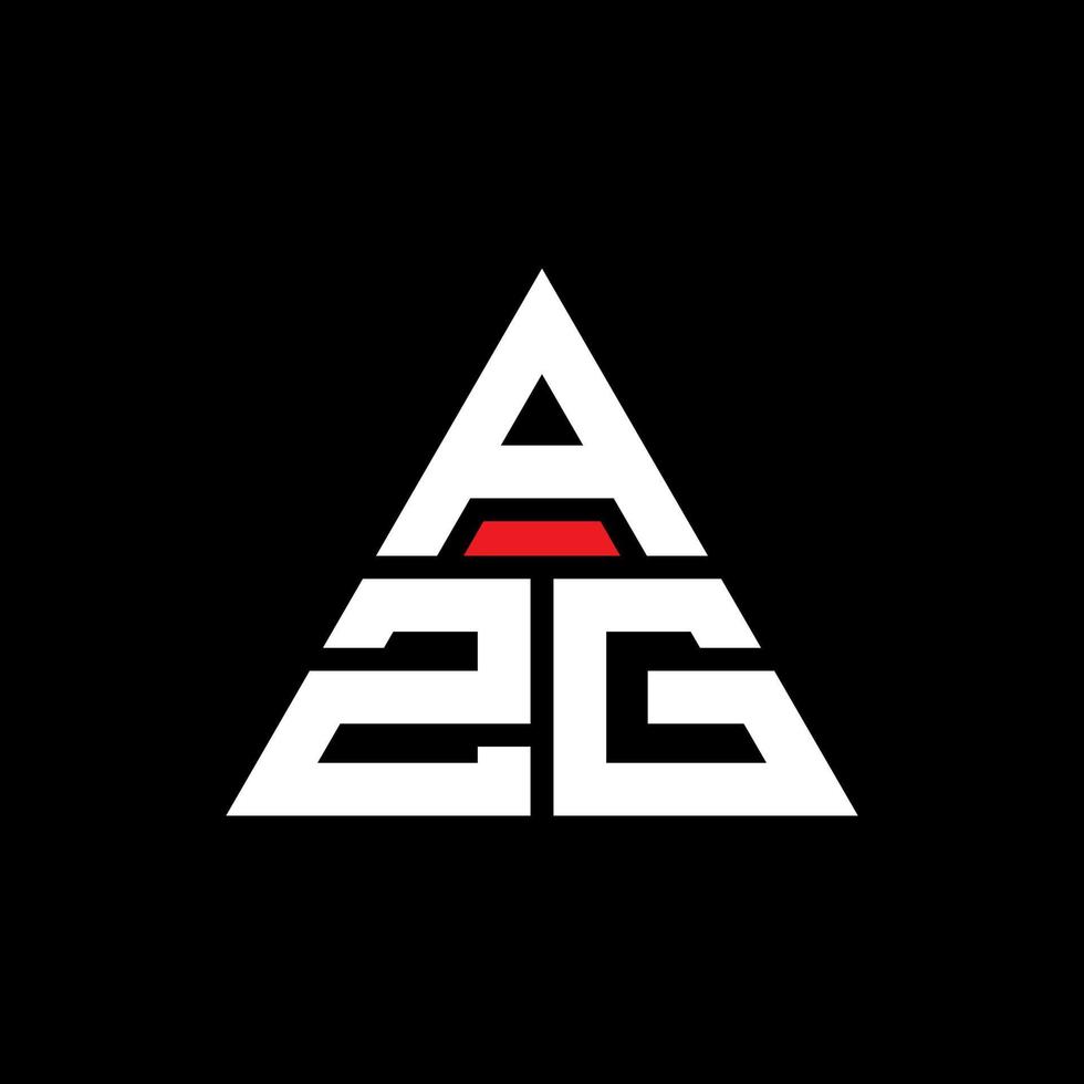 diseño de logotipo de letra de triángulo azg con forma de triángulo. monograma de diseño de logotipo de triángulo azg. plantilla de logotipo de vector de triángulo azg con color rojo. logotipo triangular azg logotipo simple, elegante y lujoso.