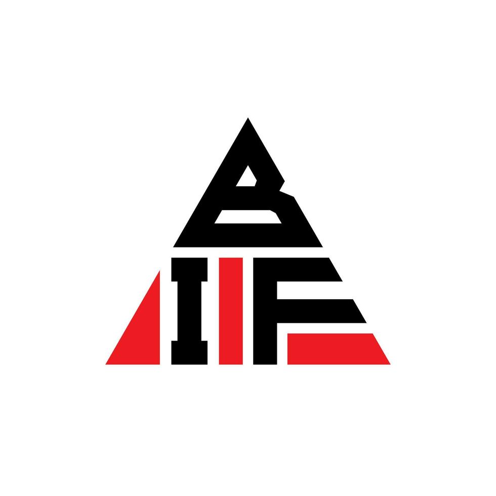 bif diseño de logotipo de letra triangular con forma de triángulo. monograma de diseño del logotipo del triángulo bif. bif triángulo vector logo plantilla con color rojo. logotipo triangular bif logotipo simple, elegante y lujoso.