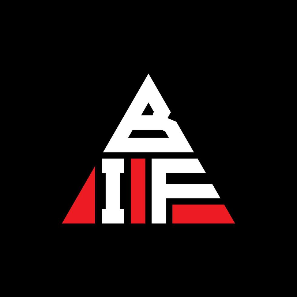 bif diseño de logotipo de letra triangular con forma de triángulo. monograma de diseño del logotipo del triángulo bif. bif triángulo vector logo plantilla con color rojo. logo bif triangular logo simple, elegante y lujoso.