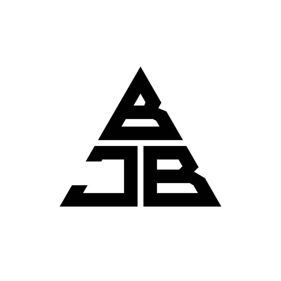 diseño de logotipo de letra triangular bjb con forma de triángulo. monograma de diseño del logotipo del triángulo bjb. plantilla de logotipo de vector de triángulo bjb con color rojo. logotipo triangular bjb logotipo simple, elegante y lujoso.