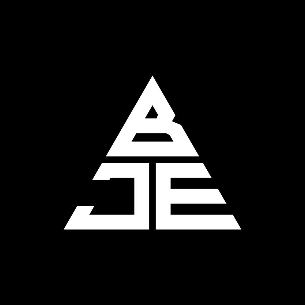 diseño de logotipo de letra de triángulo bje con forma de triángulo. monograma de diseño de logotipo de triángulo bje. plantilla de logotipo de vector de triángulo bje con color rojo. logo triangular bje logo simple, elegante y lujoso.