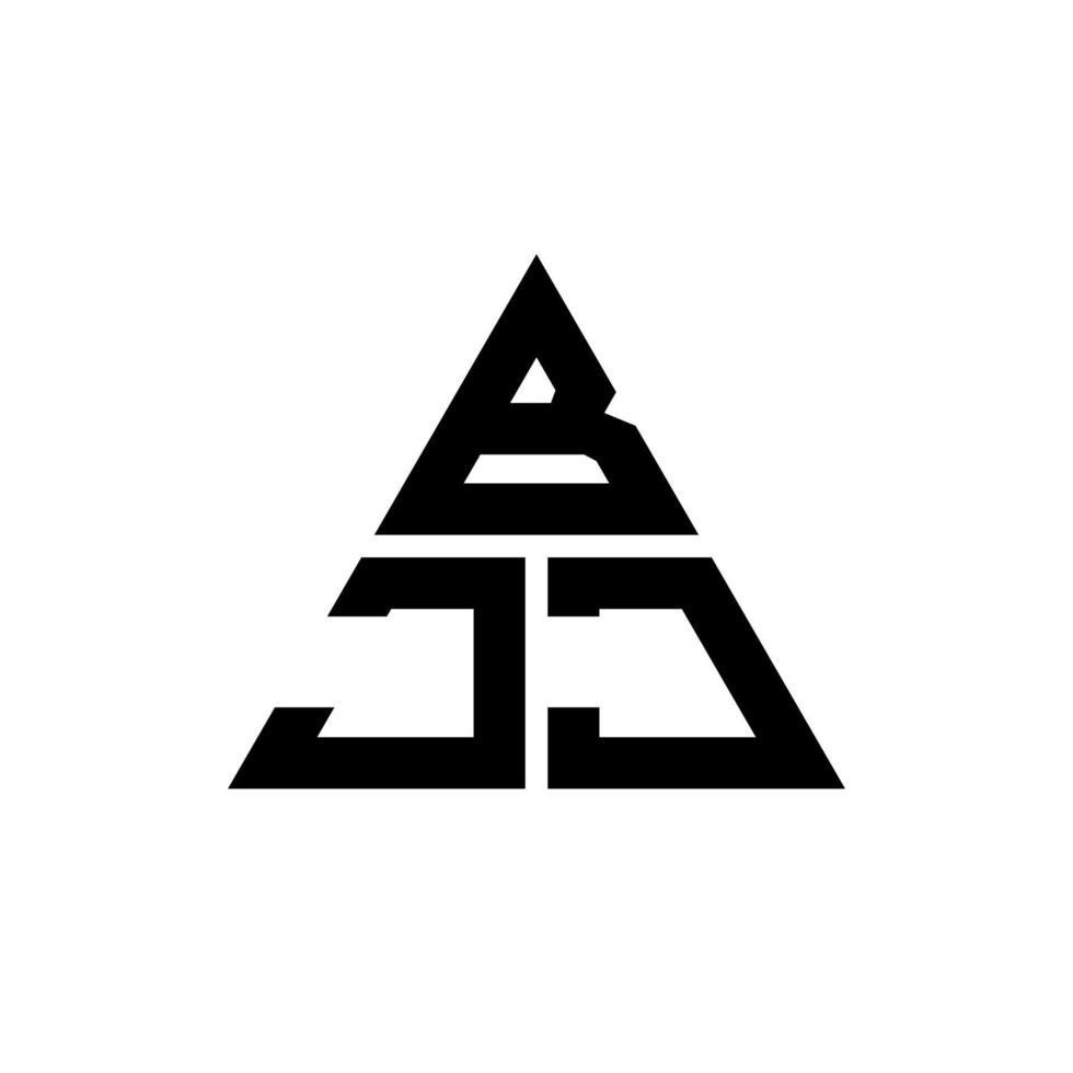 BJJ triangle letter logo design with triangle shape. BJJ triangle logo design monogram. BJJ triangle vector logo template with red color. BJJ triangular logo Simple, Elegant, and Luxurious Logo.