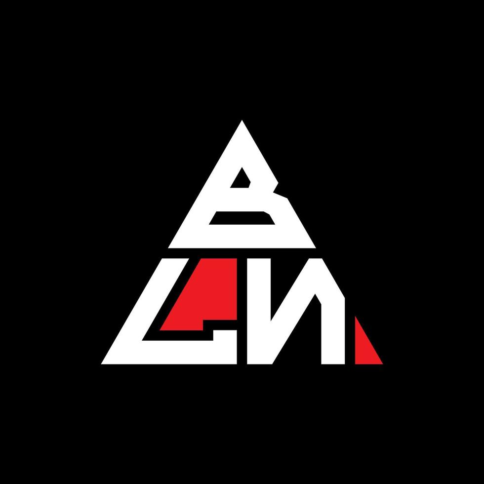 diseño de logotipo de letra de triángulo bln con forma de triángulo. monograma de diseño de logotipo de triángulo bln. plantilla de logotipo de vector de triángulo bln con color rojo. logotipo triangular bln logotipo simple, elegante y lujoso.