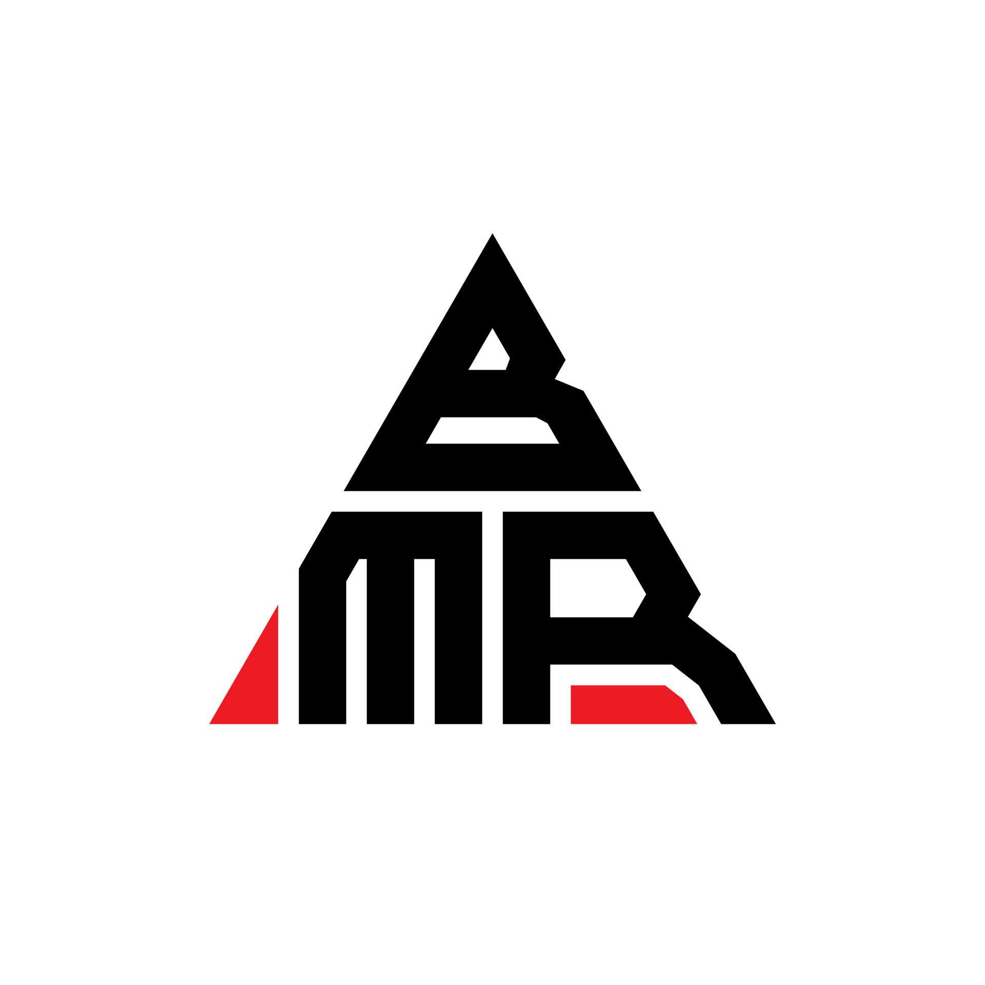 BMR triangle letter logo design with triangle shape BMR triangle logo BMR triangle letter logo design with triangle shape BMR triangle logo