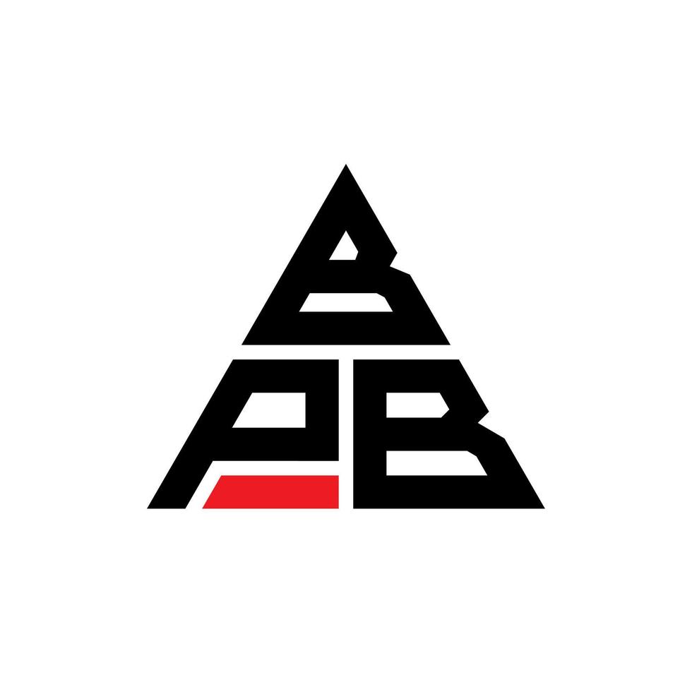 diseño de logotipo de letra triangular bpb con forma de triángulo. monograma de diseño de logotipo de triángulo bpb. plantilla de logotipo de vector de triángulo bpb con color rojo. logotipo triangular bpb logotipo simple, elegante y lujoso.