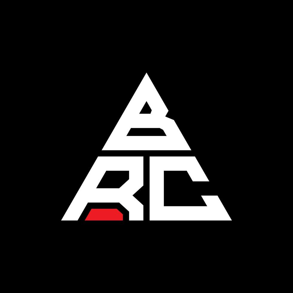 BRC triangle letter logo design with triangle shape. BRC triangle logo design monogram. BRC triangle vector logo template with red color. BRC triangular logo Simple, Elegant, and Luxurious Logo.