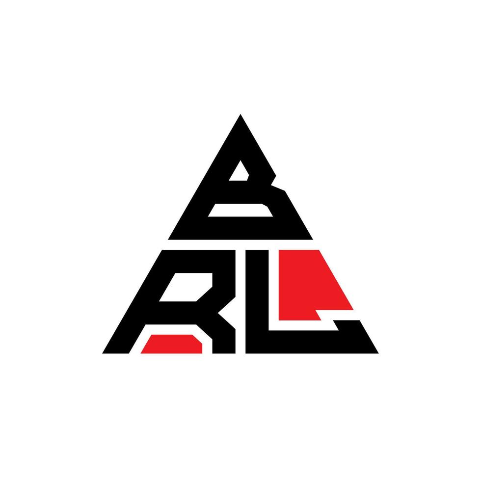 BRL triangle letter logo design with triangle shape. BRL triangle logo design monogram. BRL triangle vector logo template with red color. BRL triangular logo Simple, Elegant, and Luxurious Logo.