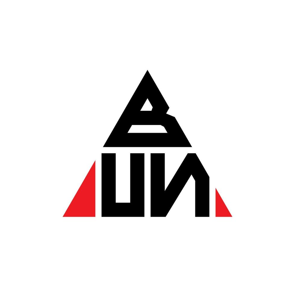 diseño de logotipo de letra de triángulo de bollo con forma de triángulo. monograma de diseño de logotipo de triángulo de bollo. plantilla de logotipo de vector de triángulo de bollo con color rojo. logo triangular de bollo logo simple, elegante y lujoso.