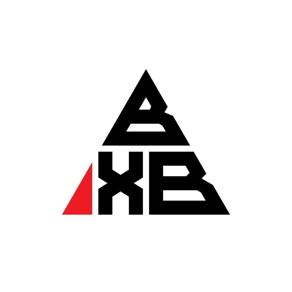 Diseño de logotipo de letra triangular bxb con forma de triángulo. monograma de diseño del logotipo del triángulo bxb. Plantilla de logotipo de vector de triángulo bxb con color rojo. logotipo triangular bxb logotipo simple, elegante y lujoso.