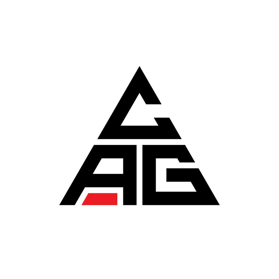 diseño de logotipo de letra de triángulo cag con forma de triángulo. monograma de diseño de logotipo de triángulo cag. plantilla de logotipo de vector de triángulo cag con color rojo. logotipo triangular cag logotipo simple, elegante y lujoso.