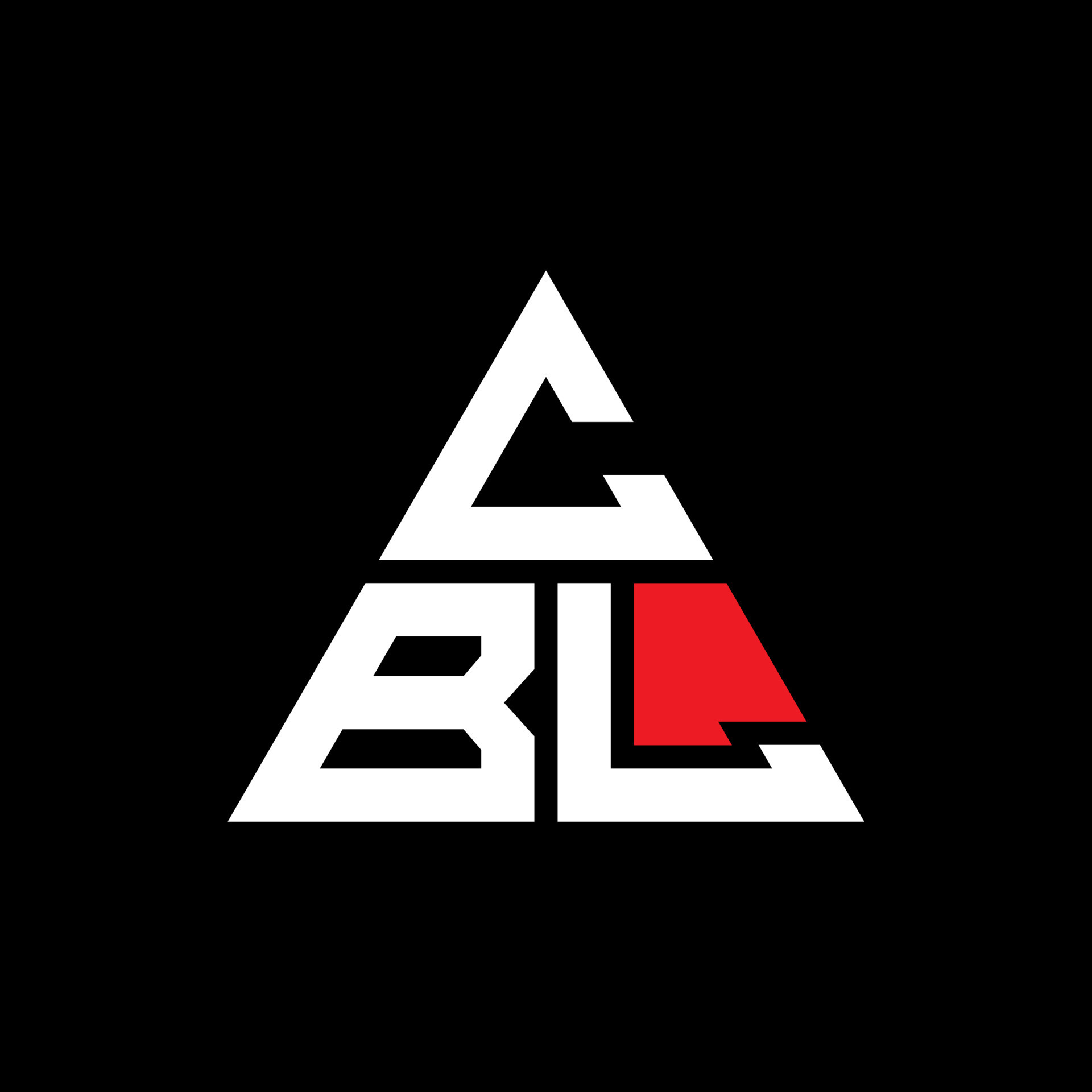 CBL triangle letter logo design with triangle shape. CBL triangle logo ...