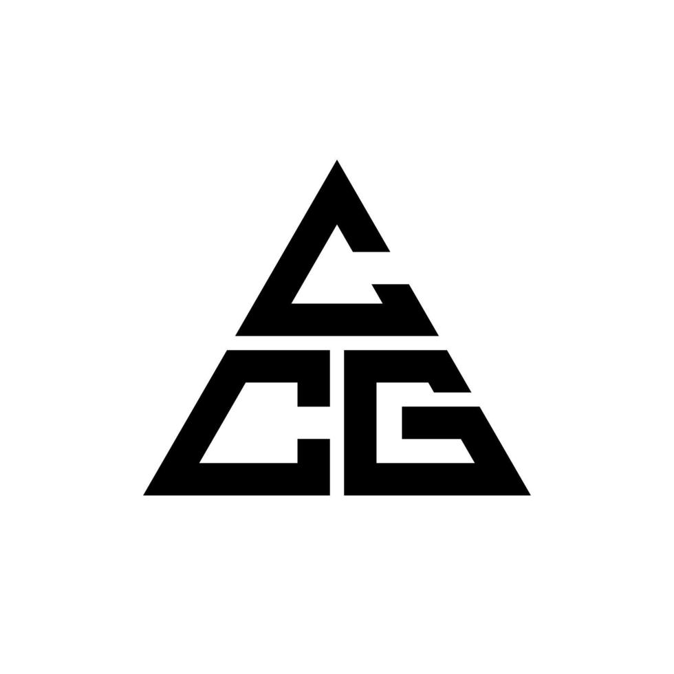 diseño de logotipo de letra triangular ccg con forma de triángulo. monograma de diseño de logotipo de triángulo ccg. plantilla de logotipo de vector de triángulo ccg con color rojo. logotipo triangular ccg logotipo simple, elegante y lujoso.