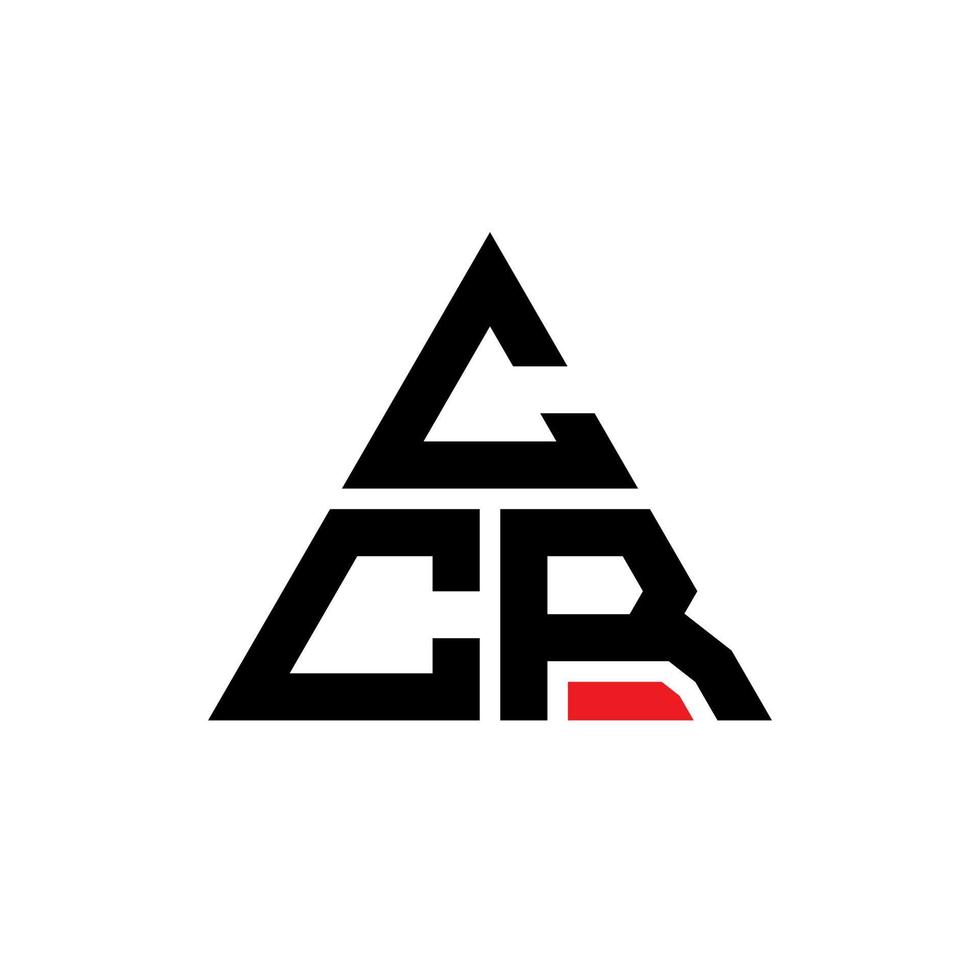 diseño de logotipo de letra de triángulo ccr con forma de triángulo. monograma de diseño de logotipo de triángulo ccr. plantilla de logotipo de vector de triángulo ccr con color rojo. logo triangular ccr logo simple, elegante y lujoso.