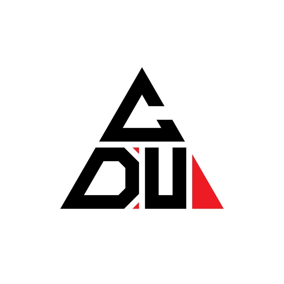 CDU triangle letter logo design with triangle shape. CDU triangle logo