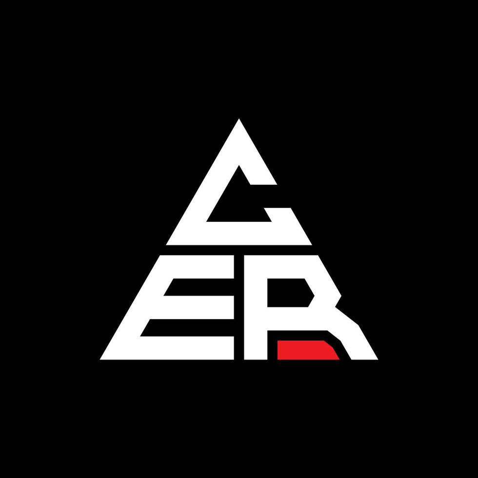 CER triangle letter logo design with triangle shape. CER triangle logo design monogram. CER triangle vector logo template with red color. CER triangular logo Simple, Elegant, and Luxurious Logo.