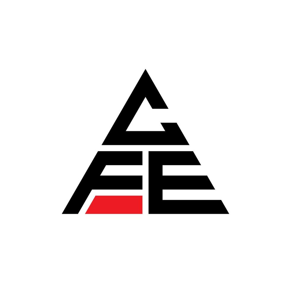 cfe diseño de logotipo de letra triangular con forma de triángulo. monograma de diseño de logotipo de triángulo cfe. plantilla de logotipo de vector de triángulo cfe con color rojo. logotipo triangular cfe logotipo simple, elegante y lujoso.