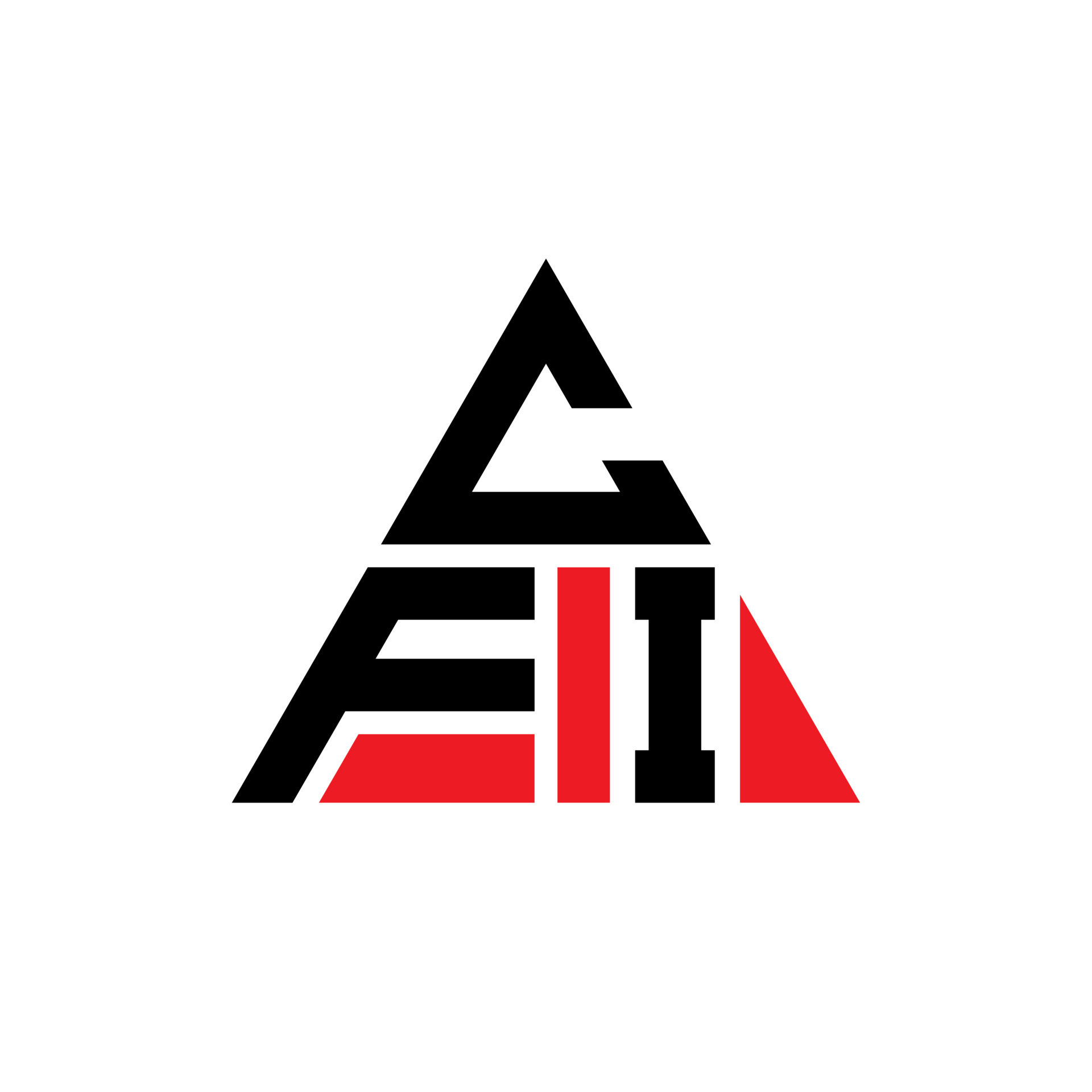 diseño de logotipo de letra triangular cfi con forma de triángulo
