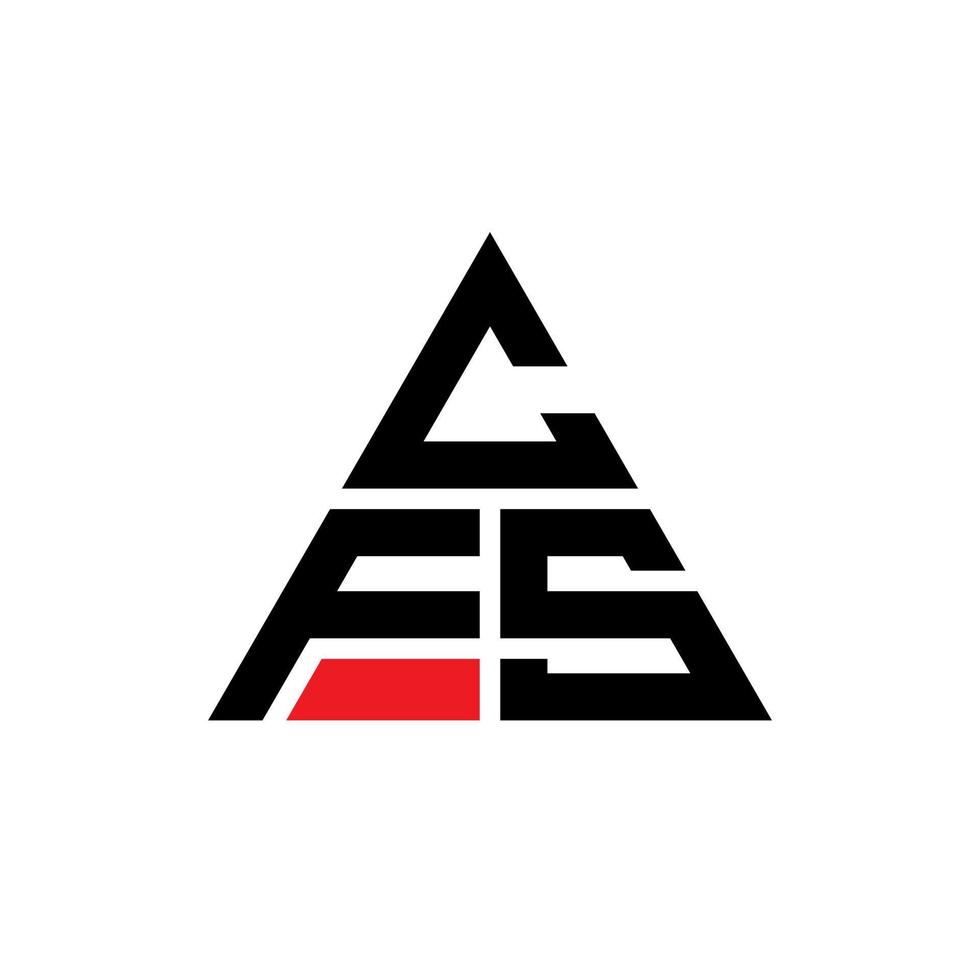 diseño de logotipo de letra triangular cfs con forma de triángulo. monograma de diseño del logotipo del triángulo cfs. plantilla de logotipo de vector de triángulo cfs con color rojo. logotipo triangular cfs logotipo simple, elegante y lujoso.