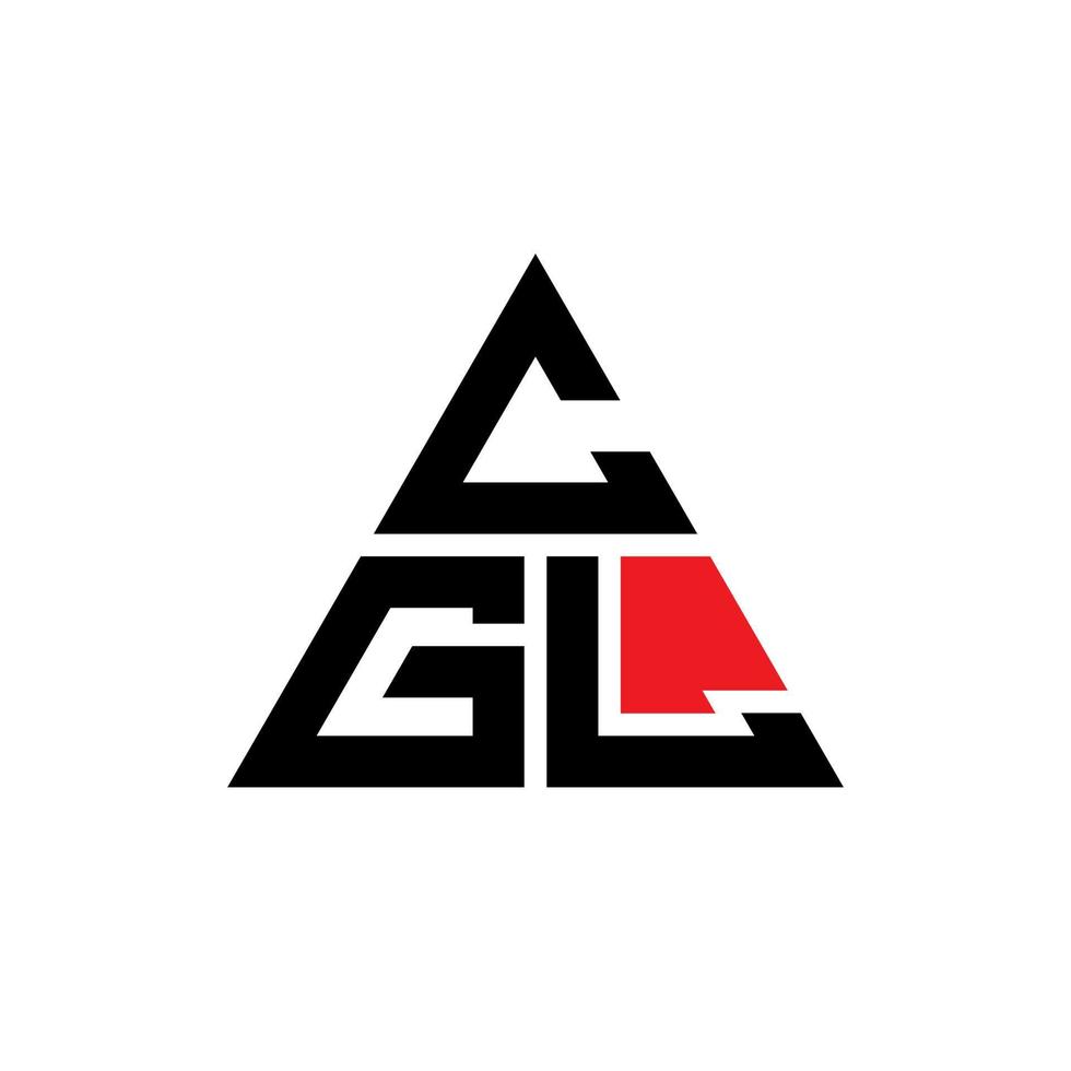 diseño de logotipo de letra de triángulo cgl con forma de triángulo. monograma de diseño de logotipo de triángulo cgl. plantilla de logotipo de vector de triángulo cgl con color rojo. logotipo triangular cgl logotipo simple, elegante y lujoso.