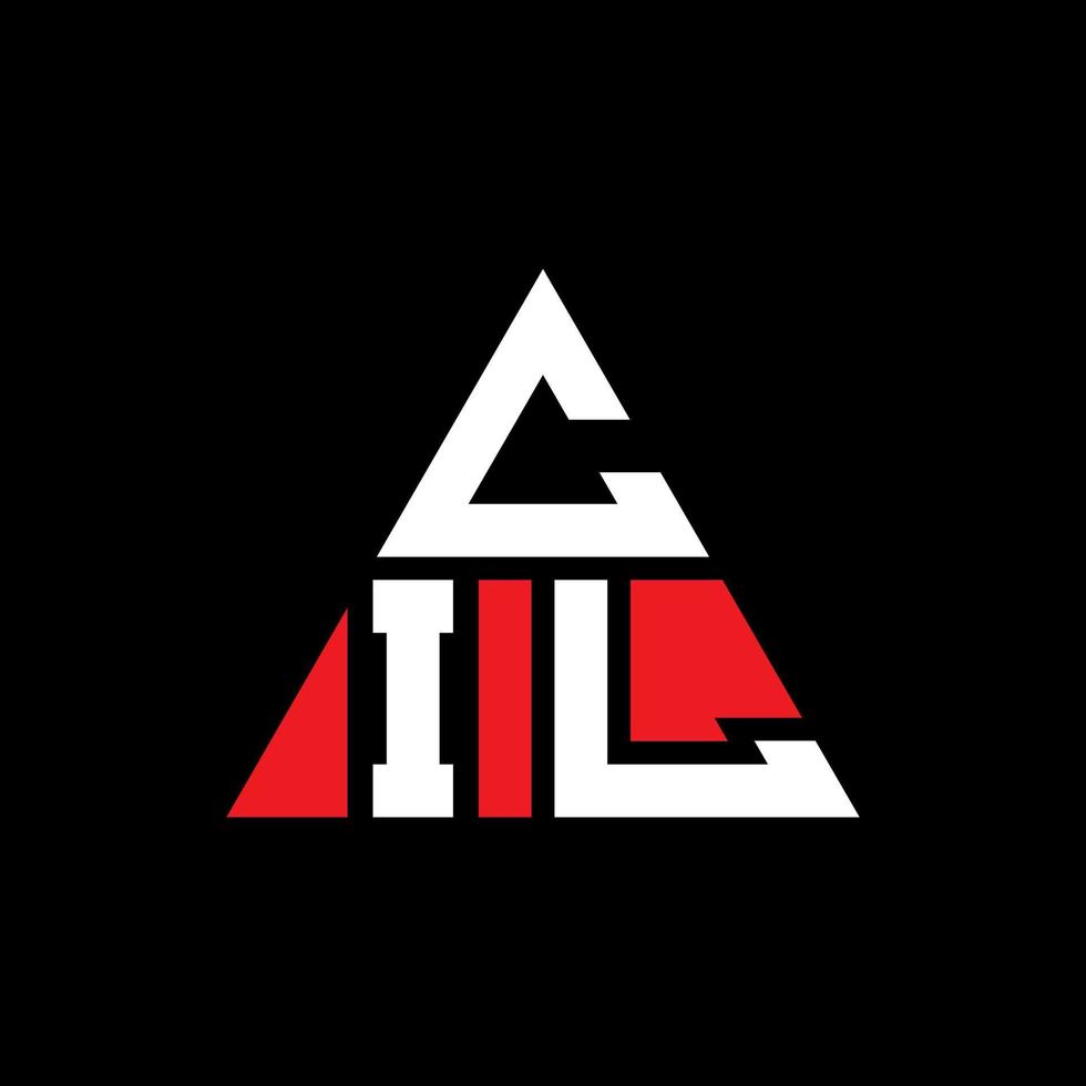 diseño de logotipo de letra de triángulo cil con forma de triángulo. monograma de diseño de logotipo de triángulo cil. plantilla de logotipo de vector de triángulo cil con color rojo. cil logotipo triangular logotipo simple, elegante y lujoso.