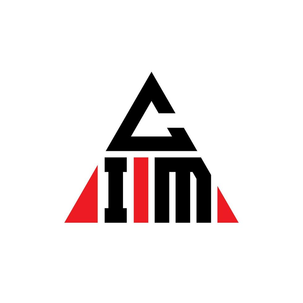 diseño de logotipo de letra de triángulo cim con forma de triángulo. monograma de diseño de logotipo de triángulo cim. plantilla de logotipo de vector de triángulo cim con color rojo. logotipo triangular cim logotipo simple, elegante y lujoso.