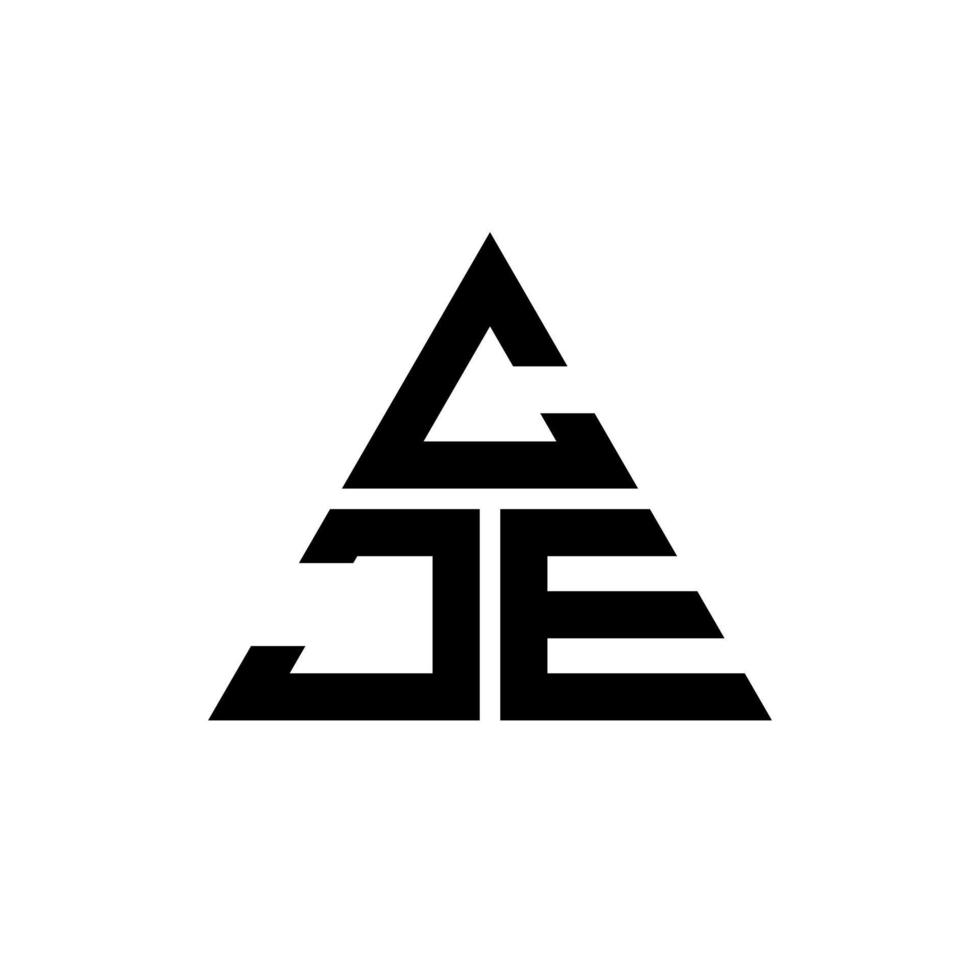 CJE triangle letter logo design with triangle shape. CJE triangle logo design monogram. CJE triangle vector logo template with red color. CJE triangular logo Simple, Elegant, and Luxurious Logo.