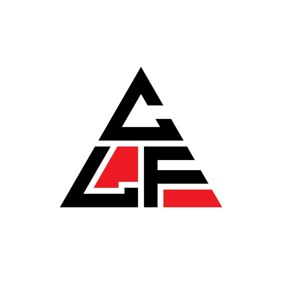 diseño de logotipo de letra de triángulo clf con forma de triángulo. monograma de diseño de logotipo de triángulo clf. plantilla de logotipo de vector de triángulo clf con color rojo. logotipo triangular clf logotipo simple, elegante y lujoso.