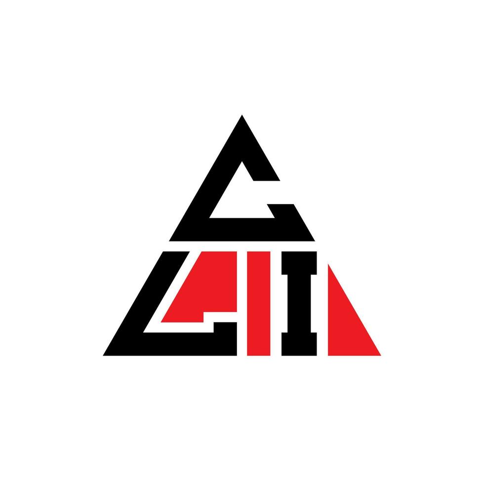 diseño de logotipo de letra de triángulo cli con forma de triángulo. monograma de diseño de logotipo de triángulo cli. plantilla de logotipo de vector de triángulo cli con color rojo. logotipo triangular cli logotipo simple, elegante y lujoso.