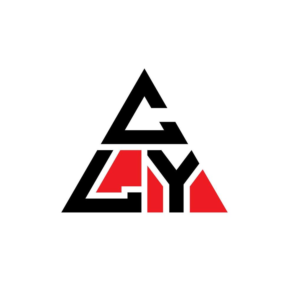 cly diseño de logotipo de letra triangular con forma de triángulo. monograma de diseño de logotipo de triángulo cly. cly plantilla de logotipo de vector de triángulo con color rojo. logotipo triangular cly logotipo simple, elegante y lujoso.
