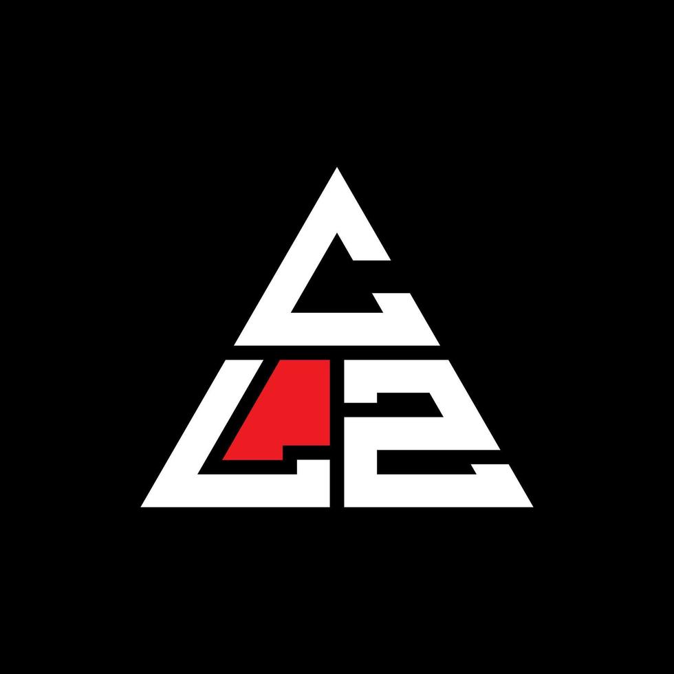 diseño de logotipo de letra triangular clz con forma de triángulo. monograma de diseño de logotipo de triángulo clz. plantilla de logotipo de vector de triángulo clz con color rojo. logotipo triangular clz logotipo simple, elegante y lujoso.