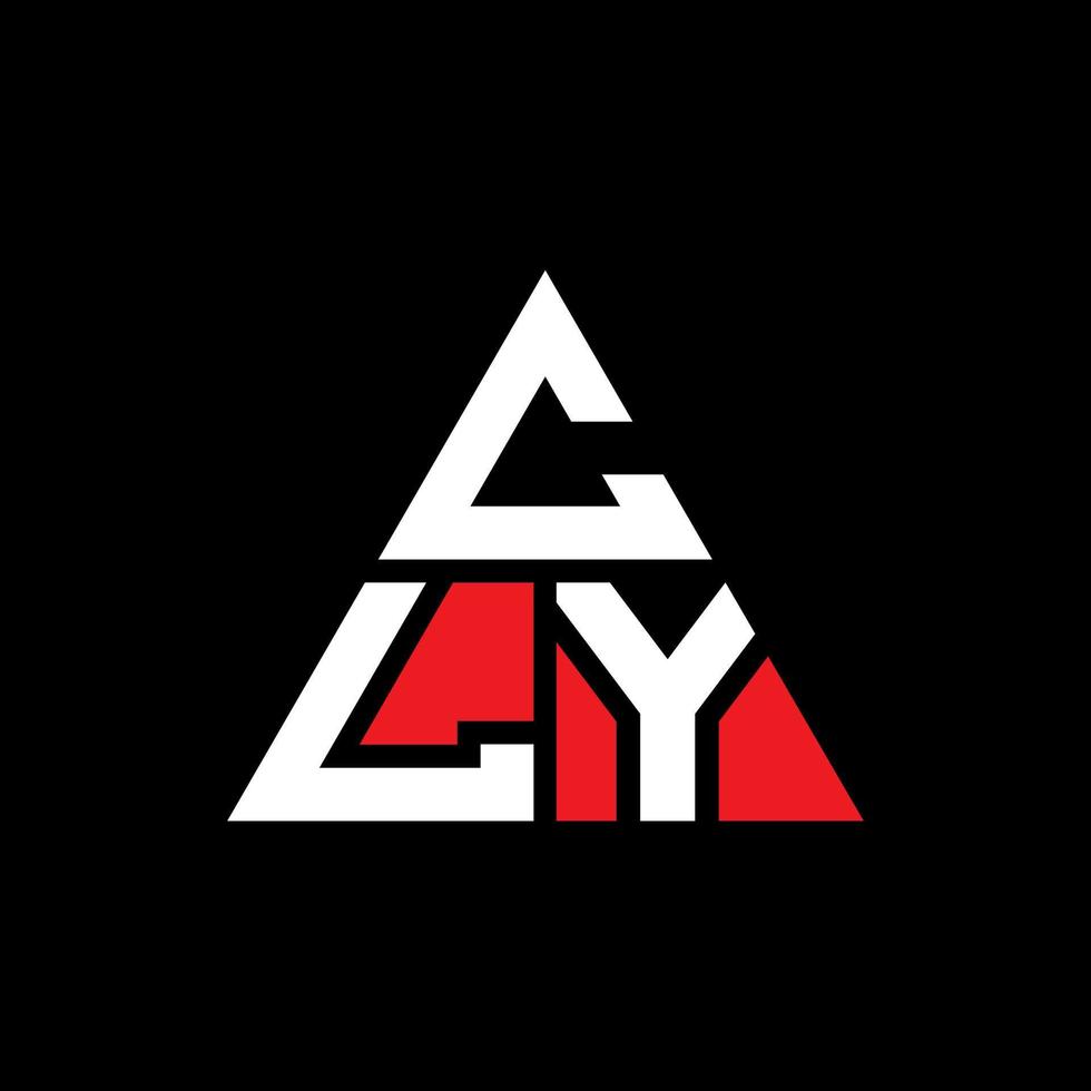 CLY triangle letter logo design with triangle shape. CLY triangle logo design monogram. CLY triangle vector logo template with red color. CLY triangular logo Simple, Elegant, and Luxurious Logo.