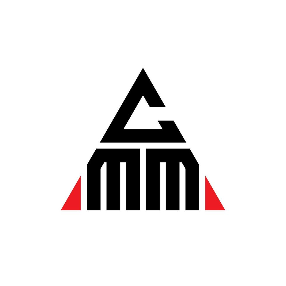 CMM triangle letter logo design with triangle shape. CMM triangle logo design monogram. CMM triangle vector logo template with red color. CMM triangular logo Simple, Elegant, and Luxurious Logo.