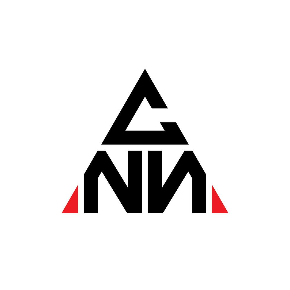 CNN triangle letter logo design with triangle shape. CNN triangle logo design monogram. CNN triangle vector logo template with red color. CNN triangular logo Simple, Elegant, and Luxurious Logo.