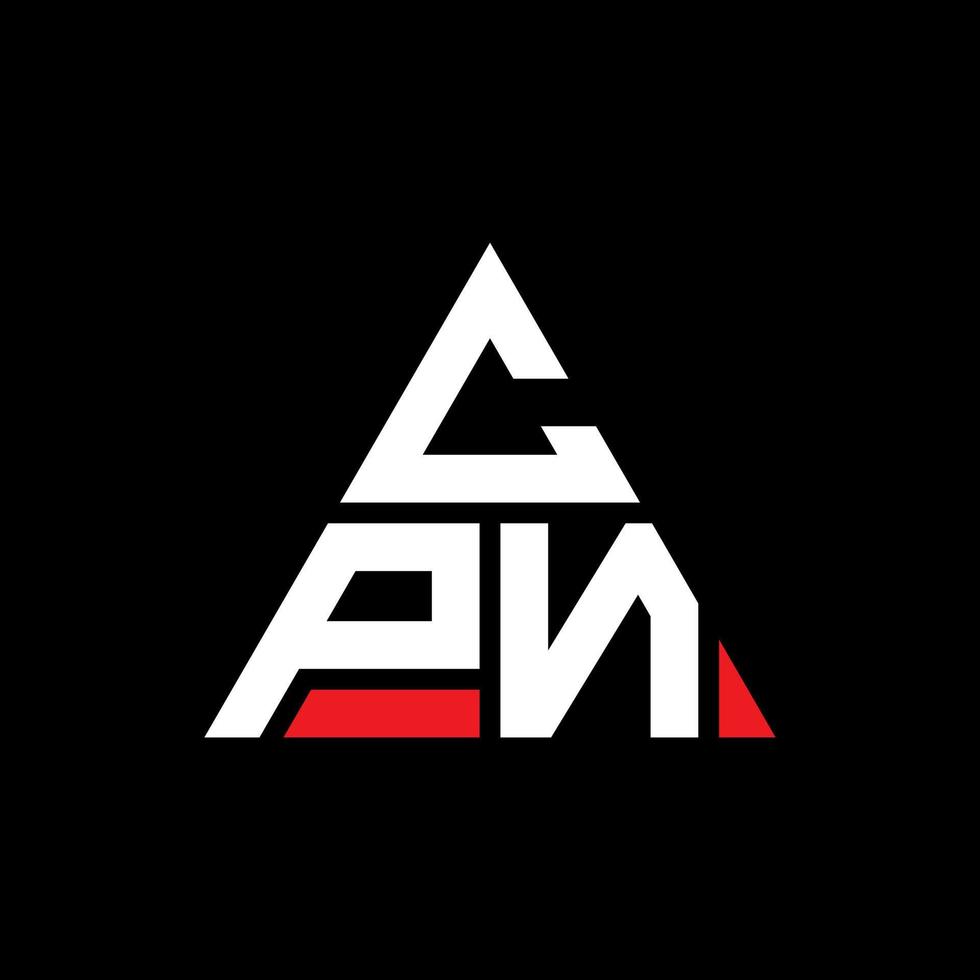 CPN triangle letter logo design with triangle shape. CPN triangle logo design monogram. CPN triangle vector logo template with red color. CPN triangular logo Simple, Elegant, and Luxurious Logo.
