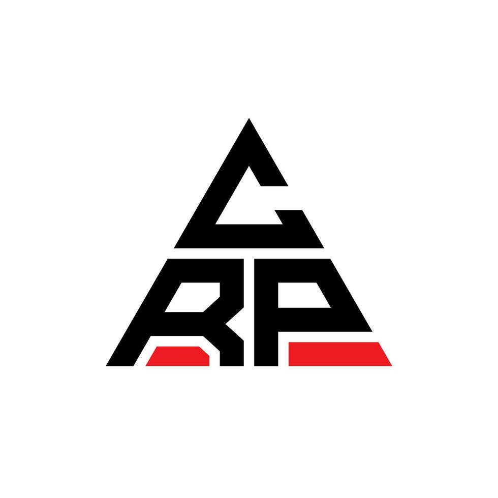 CRP triangle letter logo design with triangle shape. CRP triangle logo design monogram. CRP triangle vector logo template with red color. CRP triangular logo Simple, Elegant, and Luxurious Logo.