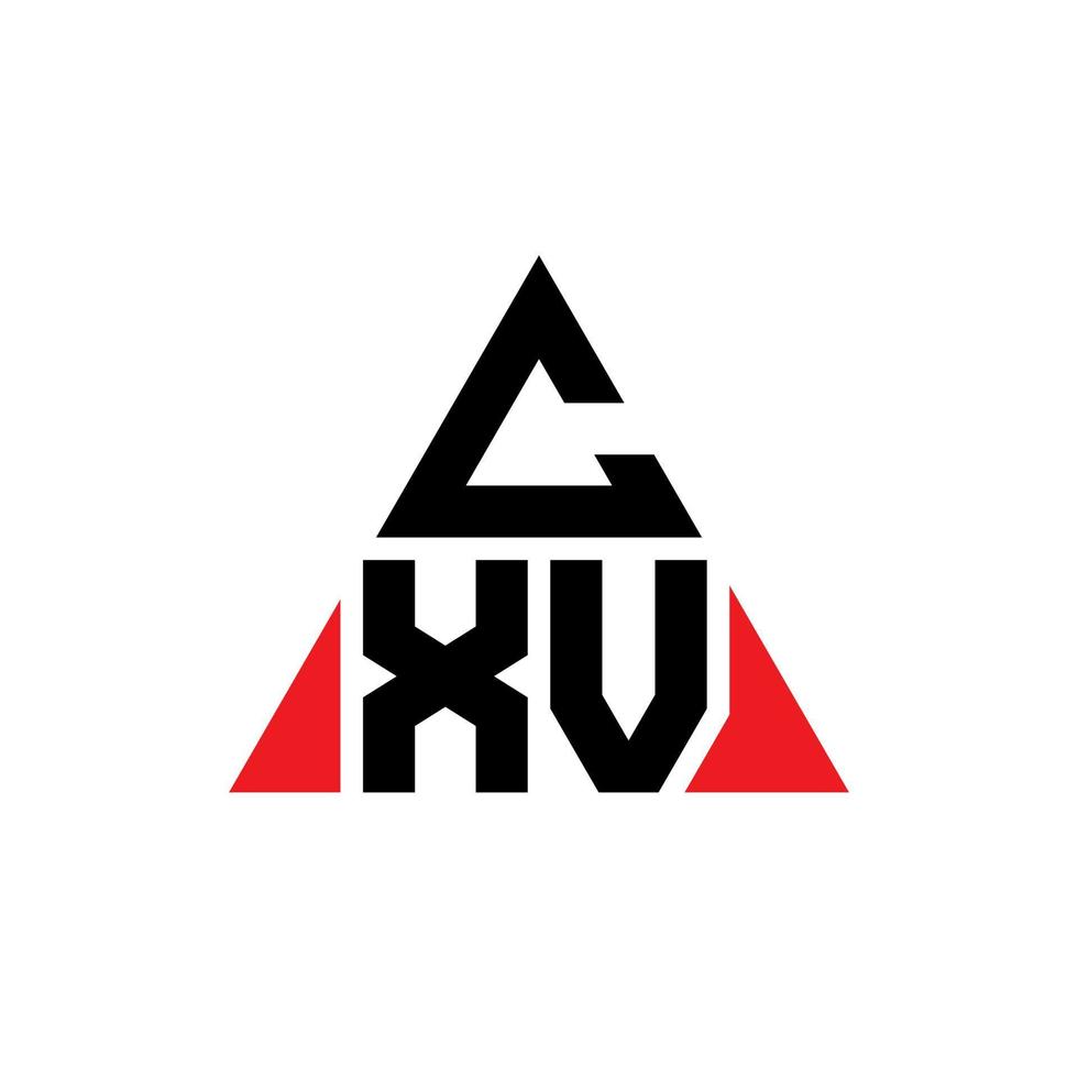 cxv diseño de logotipo de letra triangular con forma de triángulo. monograma de diseño del logotipo del triángulo cxv. plantilla de logotipo de vector de triángulo cxv con color rojo. logotipo triangular cxv logotipo simple, elegante y lujoso.