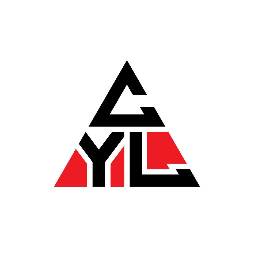 diseño de logotipo de letra de triángulo cyl con forma de triángulo. monograma de diseño de logotipo de triángulo cyl. plantilla de logotipo de vector de triángulo cyl con color rojo. logotipo triangular cyl logotipo simple, elegante y lujoso.