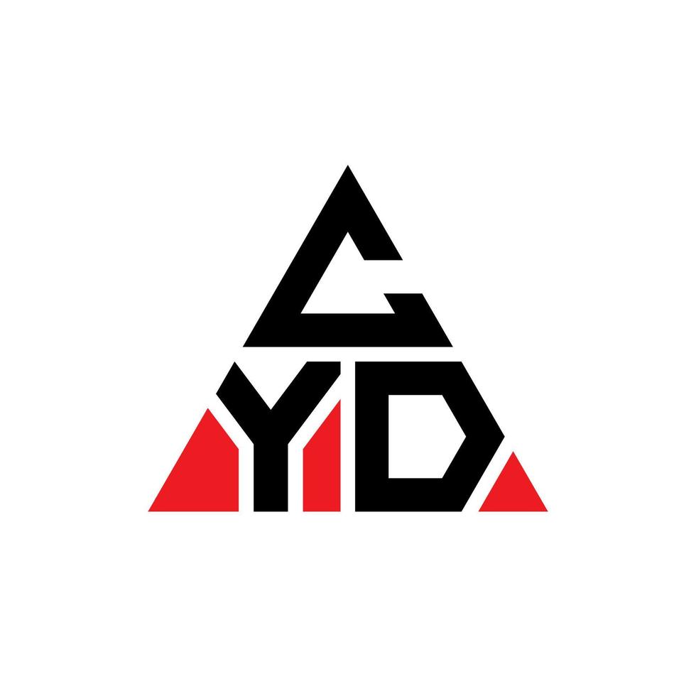 diseño de logotipo de letra de triángulo cyd con forma de triángulo. monograma de diseño de logotipo de triángulo cyd. plantilla de logotipo de vector de triángulo cyd con color rojo. logo triangular cyd logo simple, elegante y lujoso.