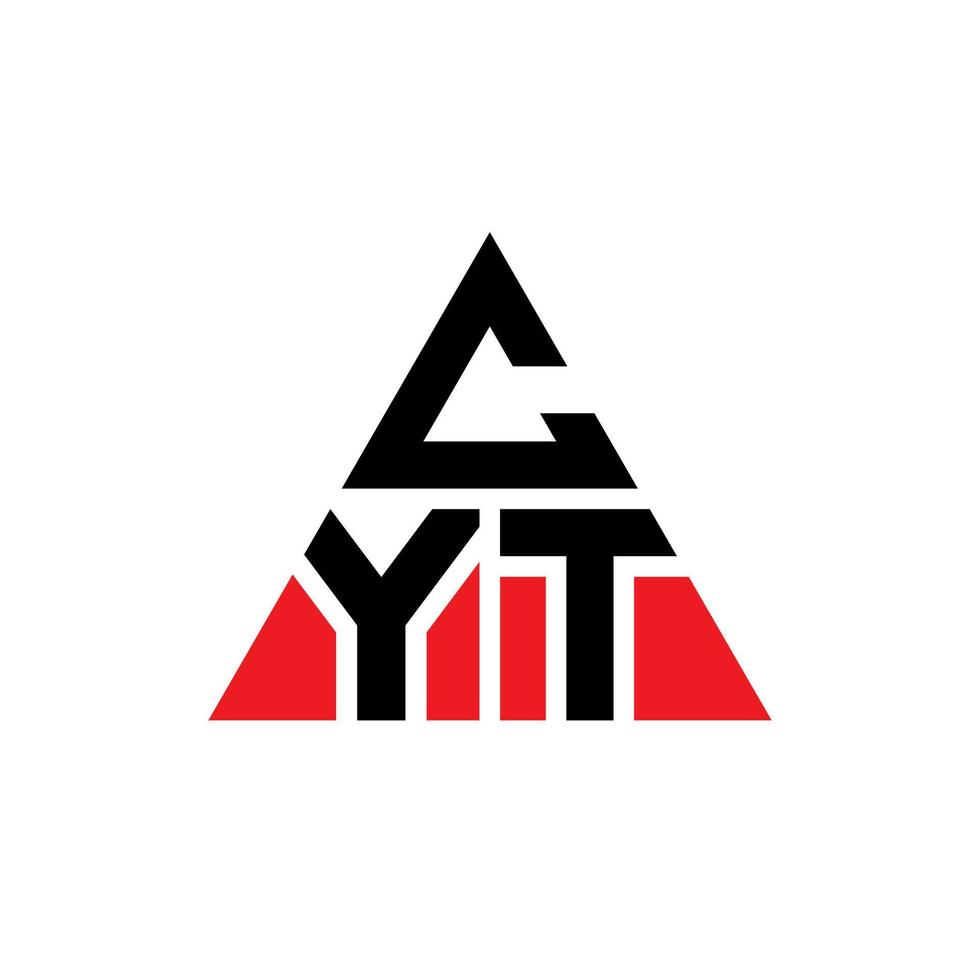 diseño de logotipo de letra de triángulo cyu con forma de triángulo. monograma de diseño del logotipo del triángulo cyu. plantilla de logotipo de vector de triángulo cyu con color rojo. logotipo triangular cyu logotipo simple, elegante y lujoso.