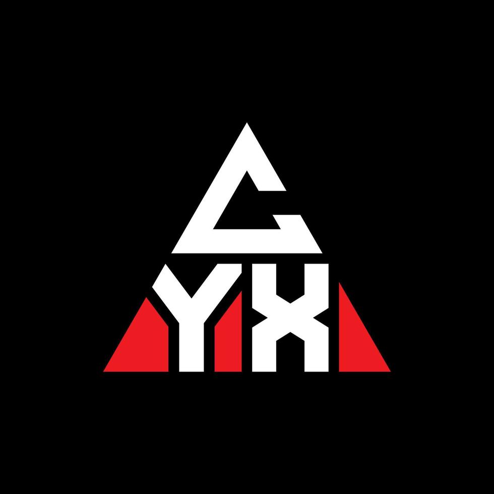 diseño de logotipo de letra de triángulo cyx con forma de triángulo. monograma de diseño de logotipo de triángulo cyx. plantilla de logotipo de vector de triángulo cyx con color rojo. logotipo triangular cyx logotipo simple, elegante y lujoso.
