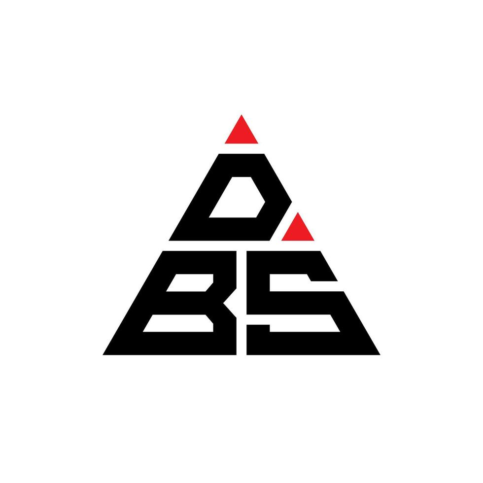 Diseño de logotipo de letra triangular dbs con forma de triángulo. monograma de diseño del logotipo del triángulo dbs. plantilla de logotipo de vector de triángulo dbs con color rojo. logotipo triangular dbs logotipo simple, elegante y lujoso.